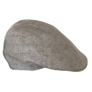St. Martin Size Large Mens Pure Flax Linen Flat Cap Newsboy Hat Grey Italy NEW